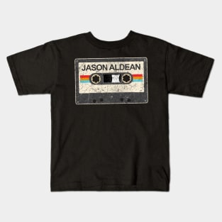 kurniamarga vintage cassette tape jason Aldean Kids T-Shirt